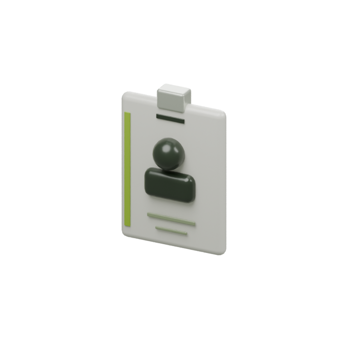 An identity badge representing an active user.